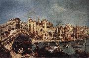 MARIESCHI, Michele The Rialto Bridge from the Riva del Vin sg USA oil painting reproduction